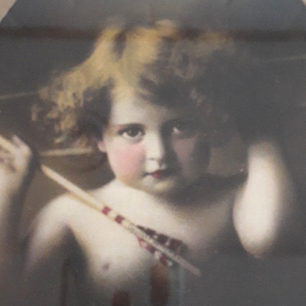 Vintage Large Framed "Cupid Awake" - Picture 2 of 5